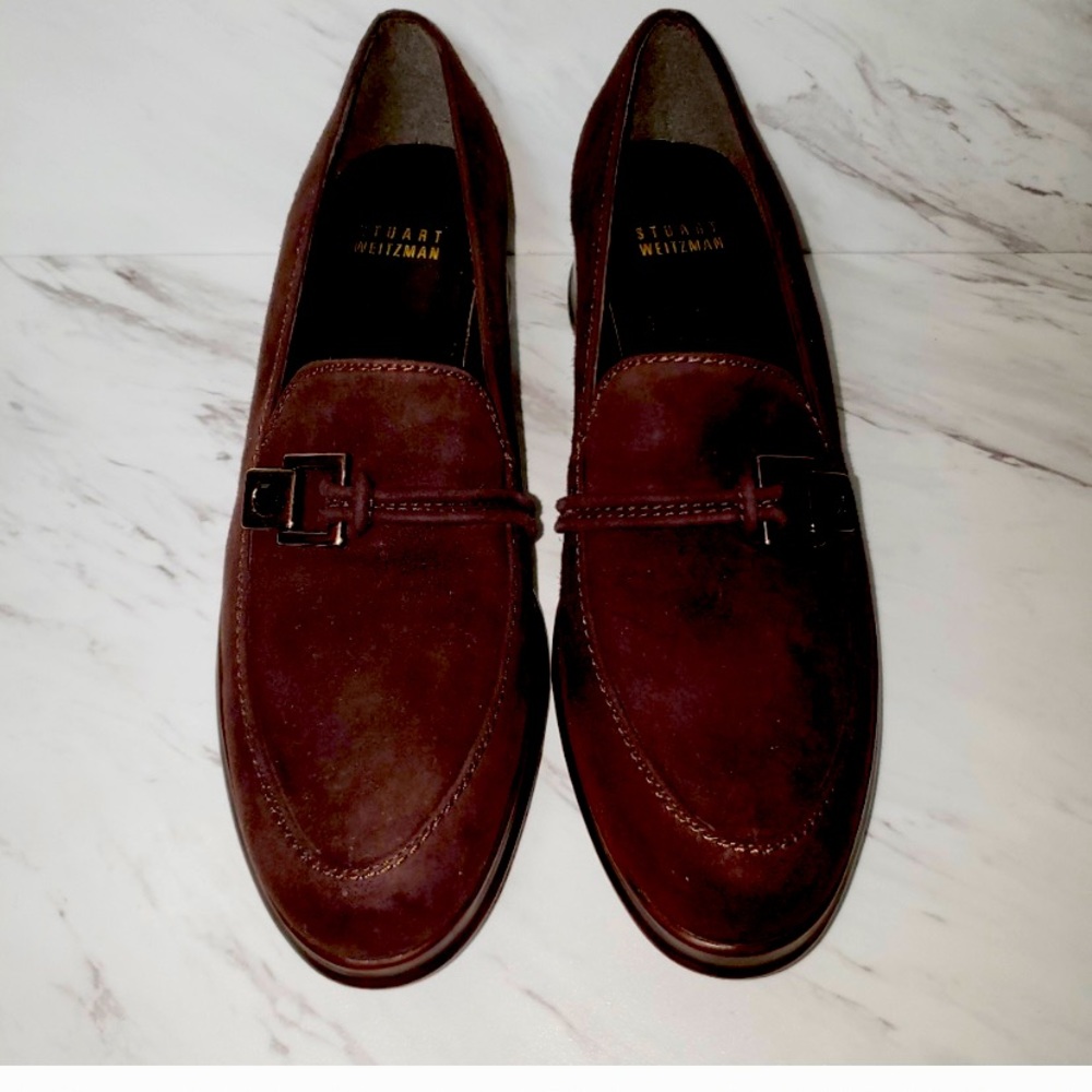 NWOB Stuart Weitzman Brown Suede Loafers